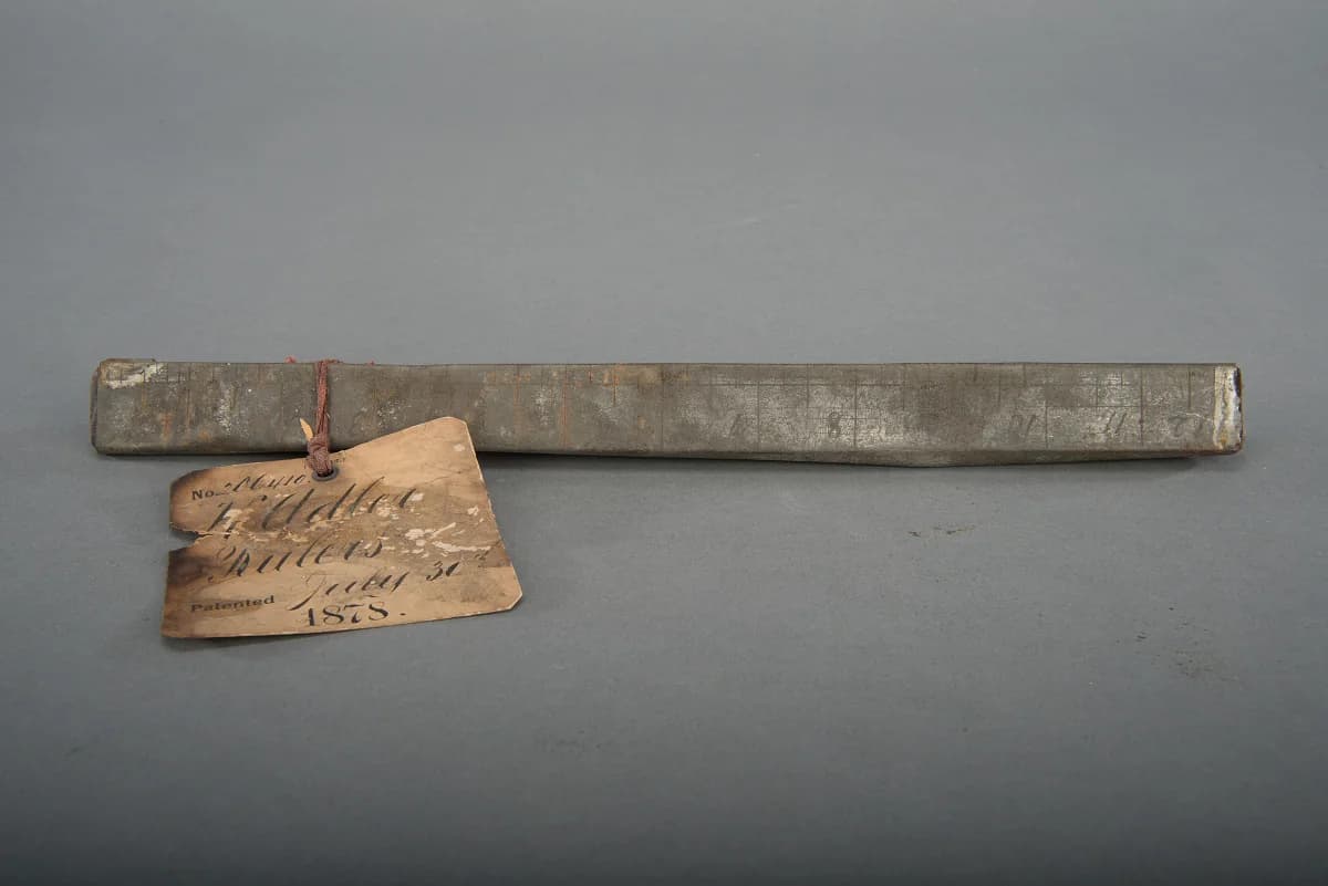 Historic measurement tool shown as a supporting detail for research and making.